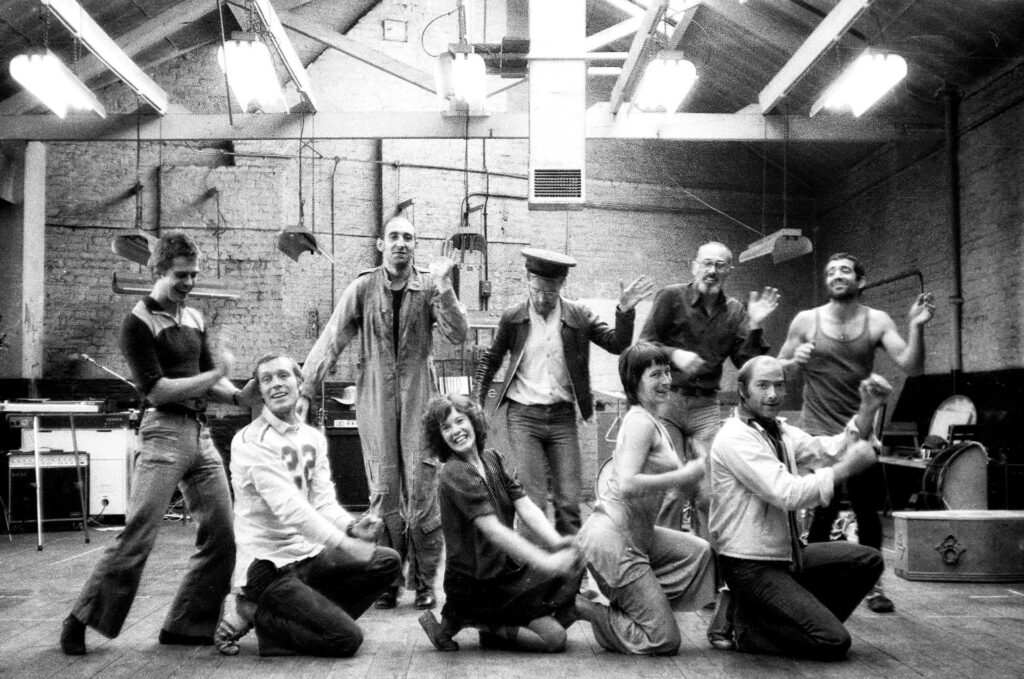 Rehearsing paradise scene ‘The Dream of a Ridiculous Man’ The Factory - Harrow Rd 1976