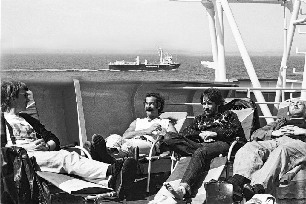 The Nuclear tour continues - Chris, Pip, Pete & Rod - Hamburg to Oslo 1980